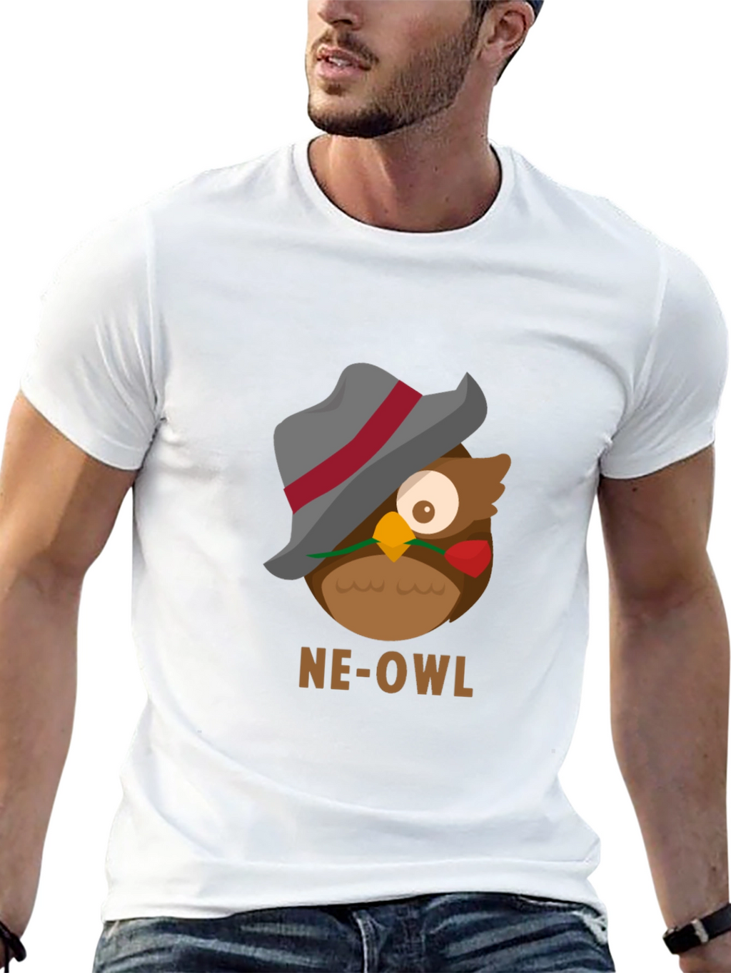 NE-OWL Graphic Tee - Stylish Owl Design