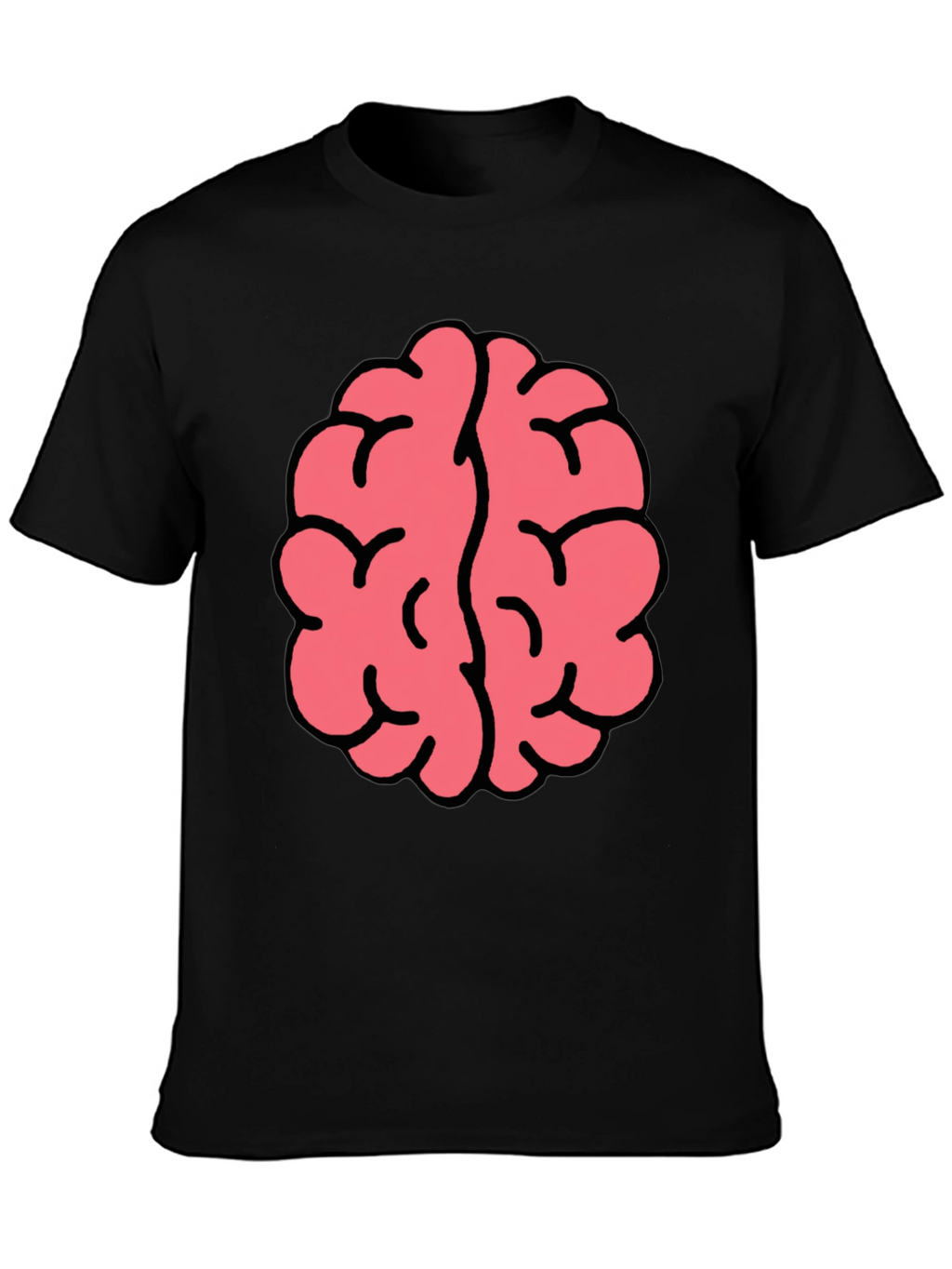 Brain Graphic Tee - Black Cotton Blend