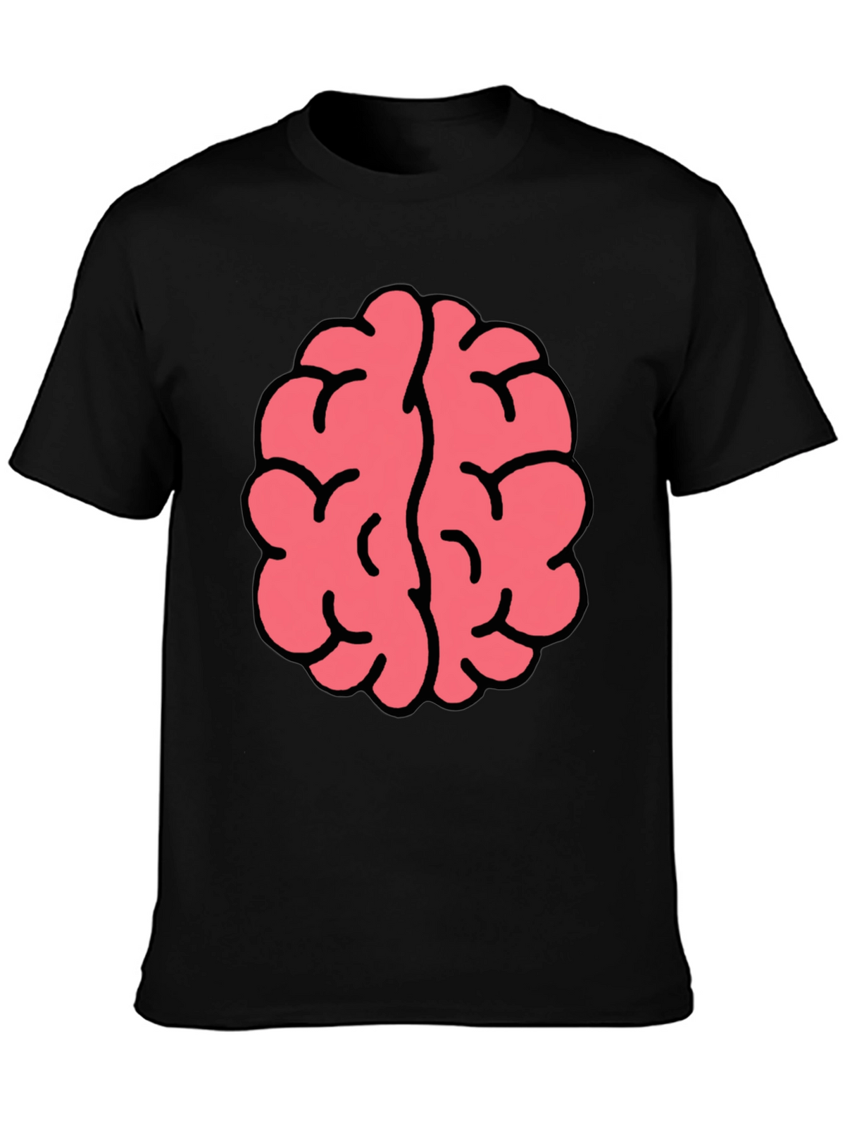 Brain Graphic Tee - Black Cotton Blend