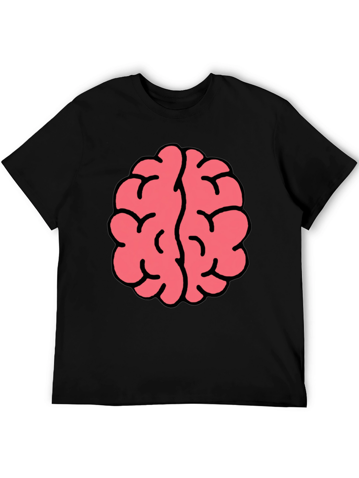 Brain Graphic Tee - Black Cotton Blend