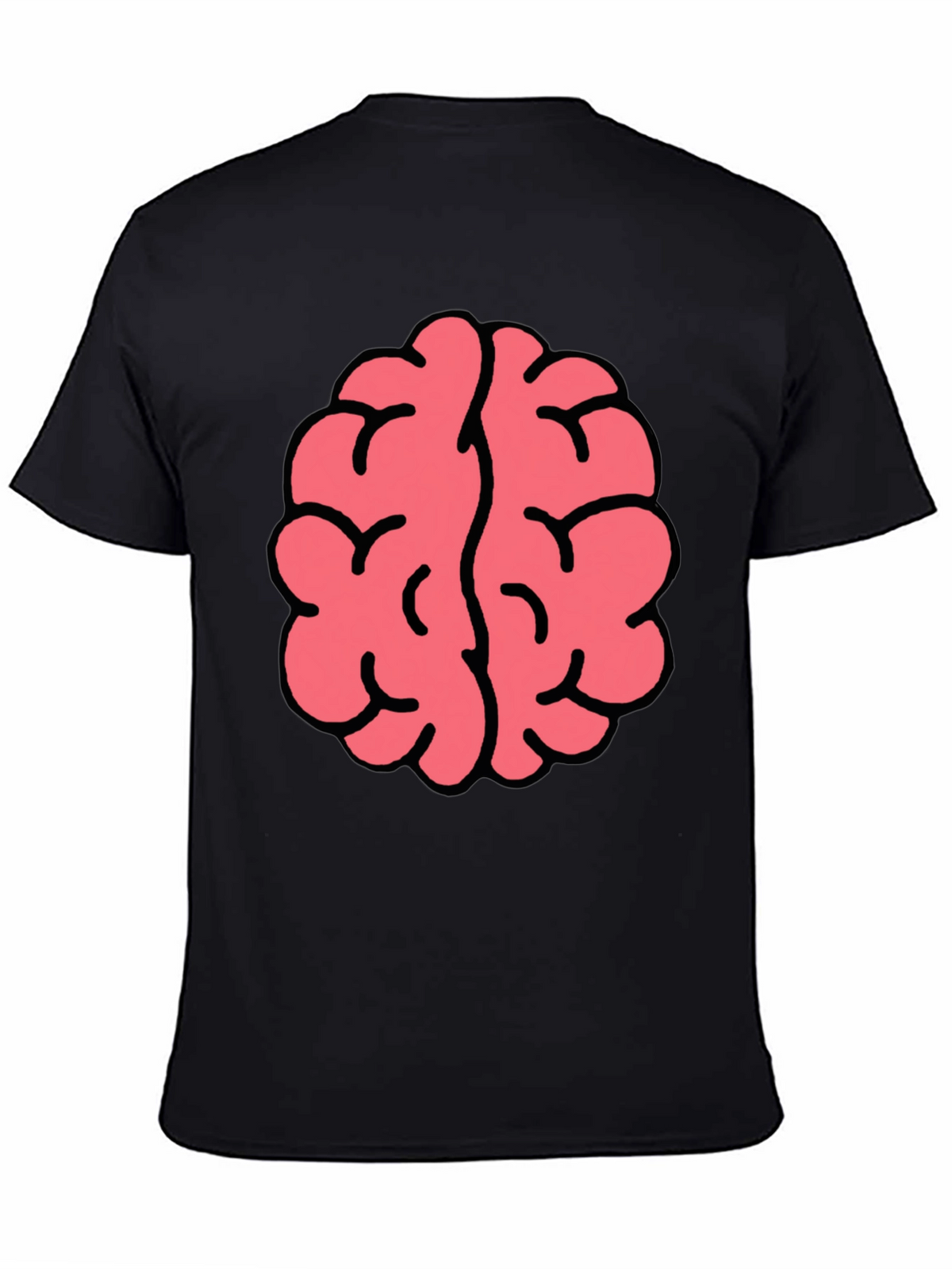 Brain Graphic Tee - Black Cotton Blend