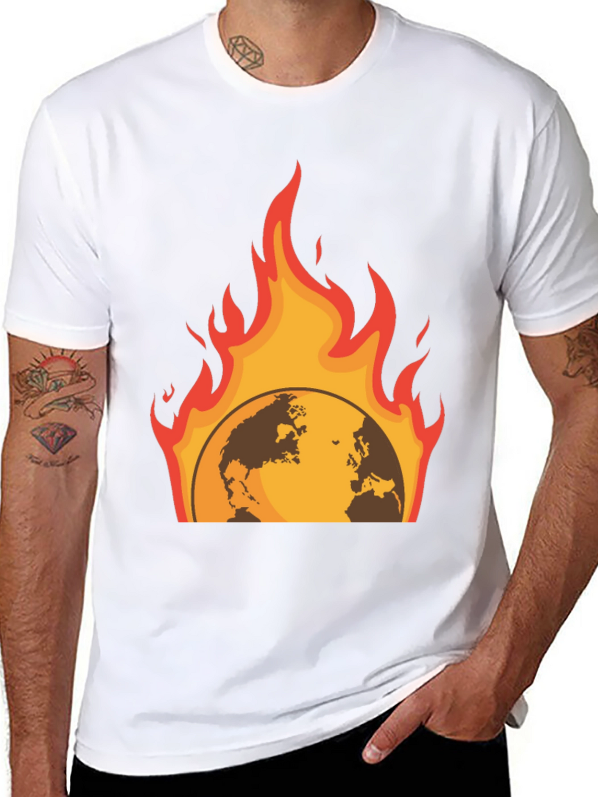 Global Warming Graphic Tee - Black Short Sleeve