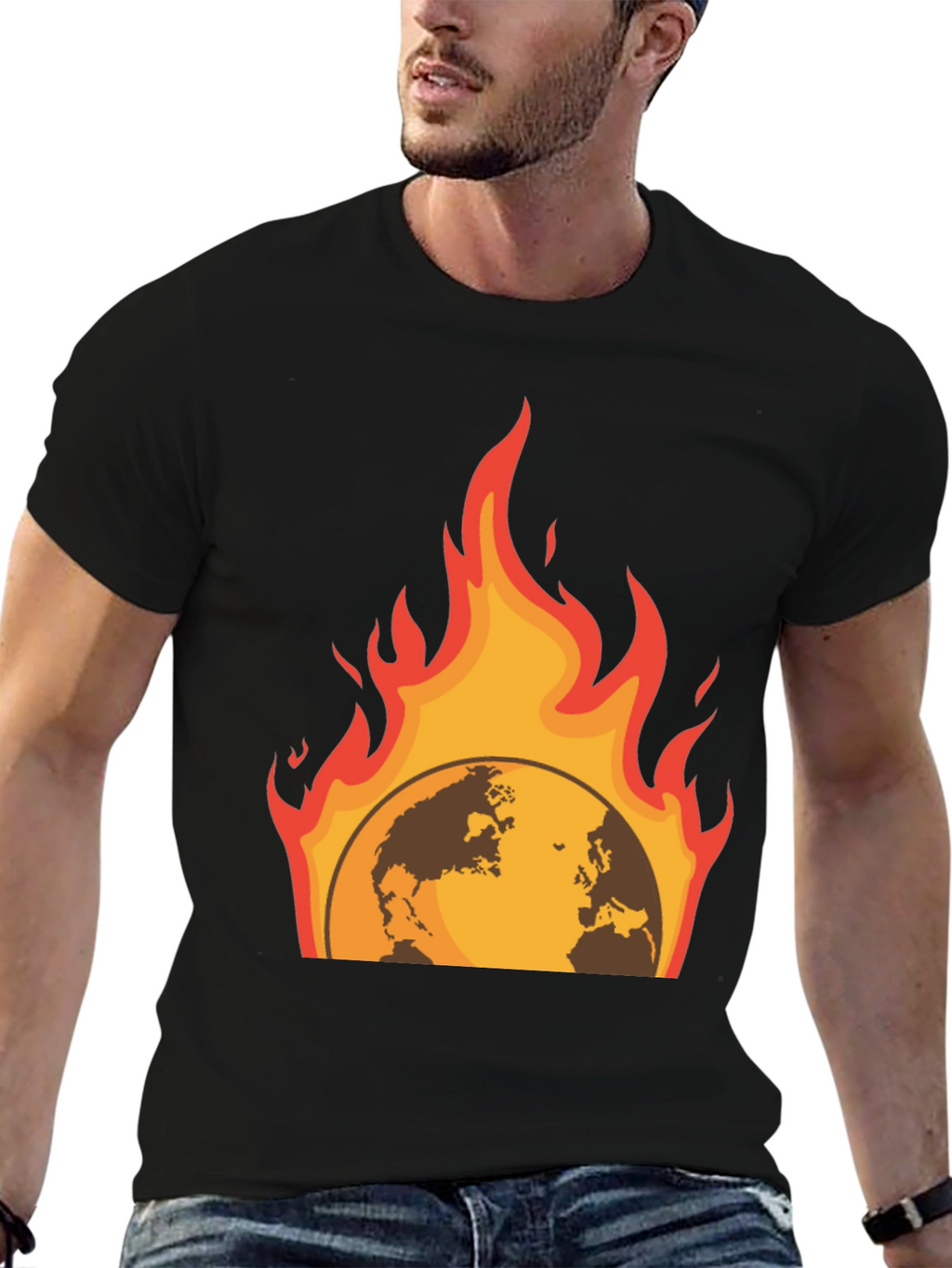 Global Warming Graphic Tee - Black Short Sleeve