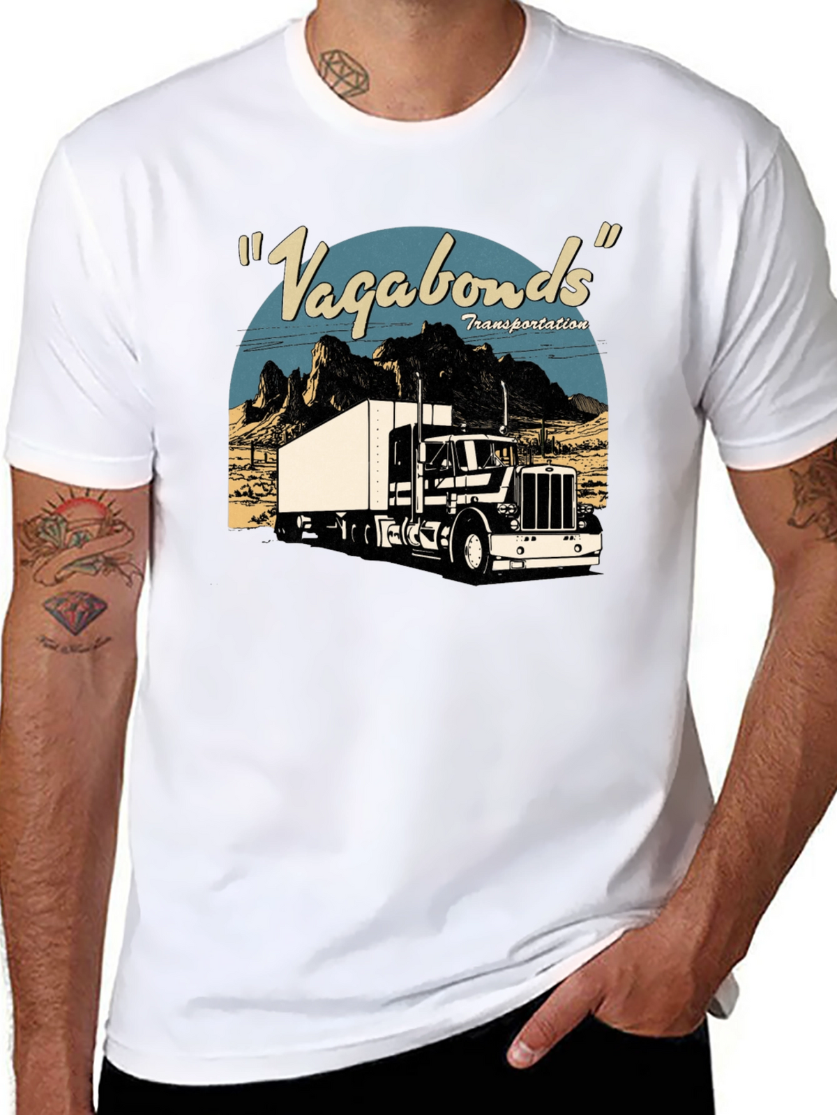 Vagabonds Trucking Tee - Retro Style