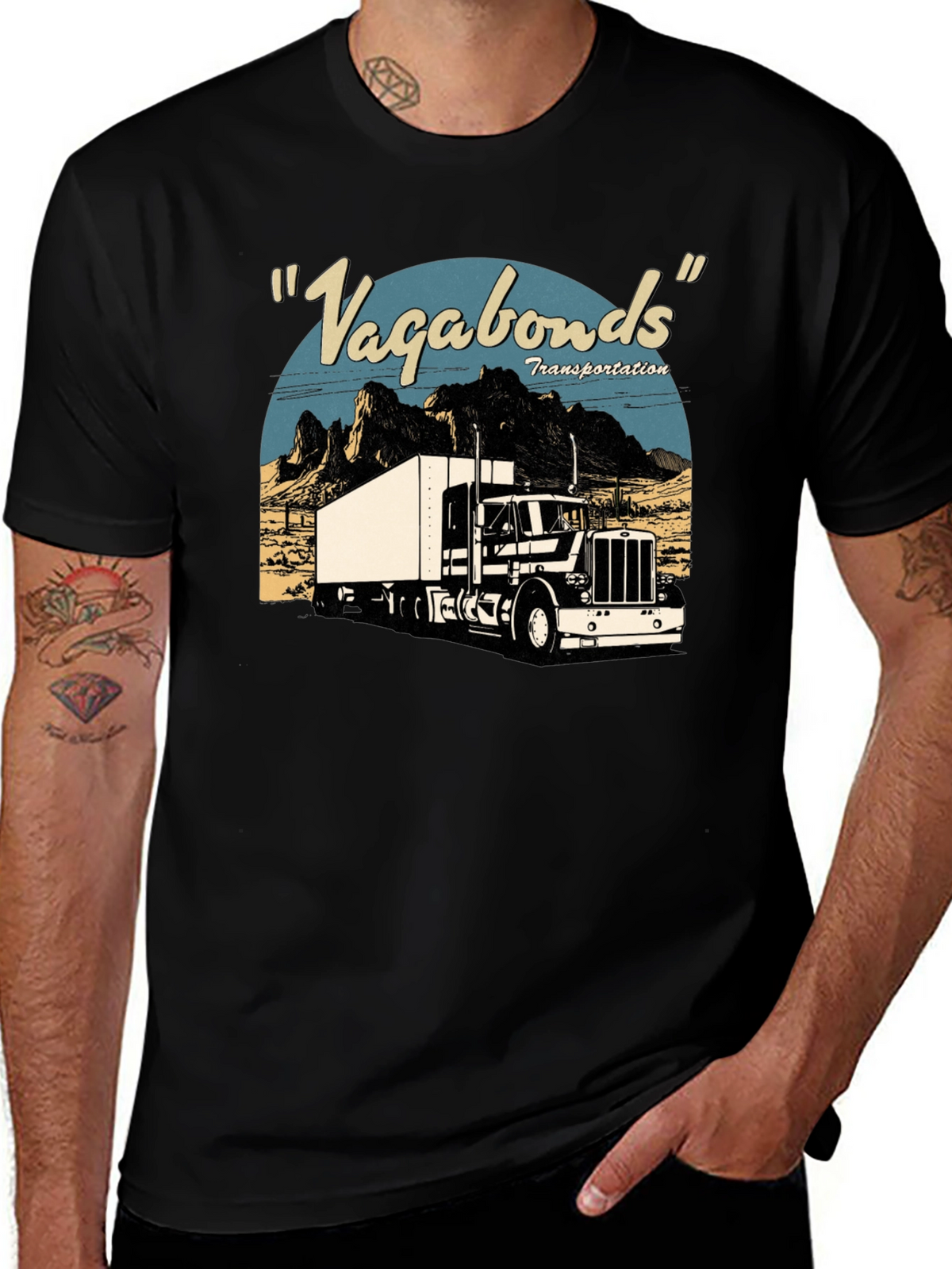 Vagabonds Trucking Tee - Retro Style