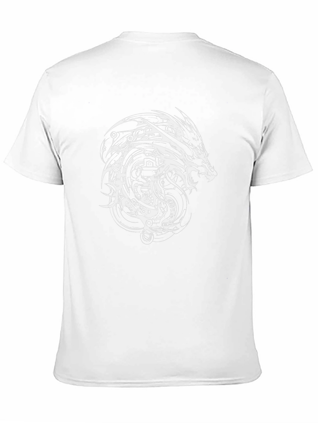 Mens Black Dragon Graphic Tee - Steampunk Style