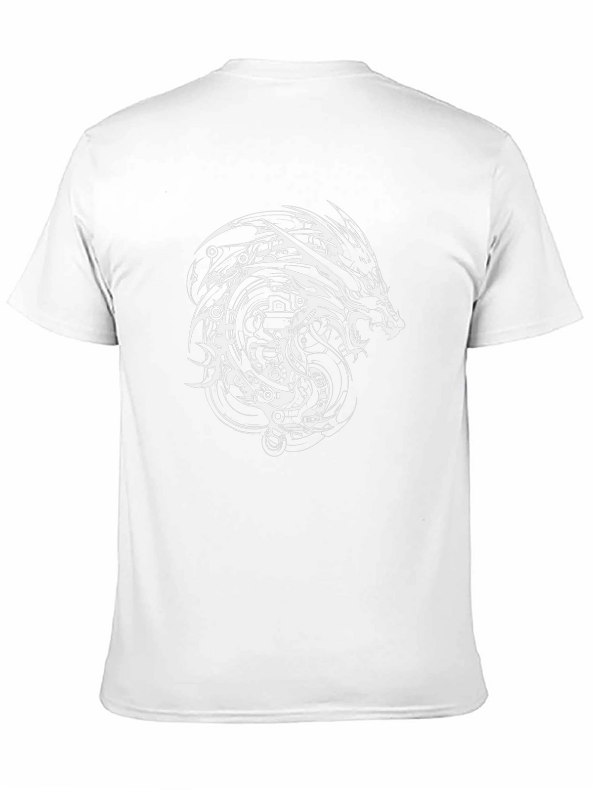 Mens Black Dragon Graphic Tee - Steampunk Style