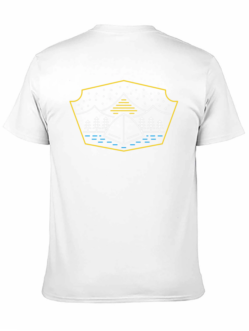 Camping Tent Graphic T-Shirt - Black