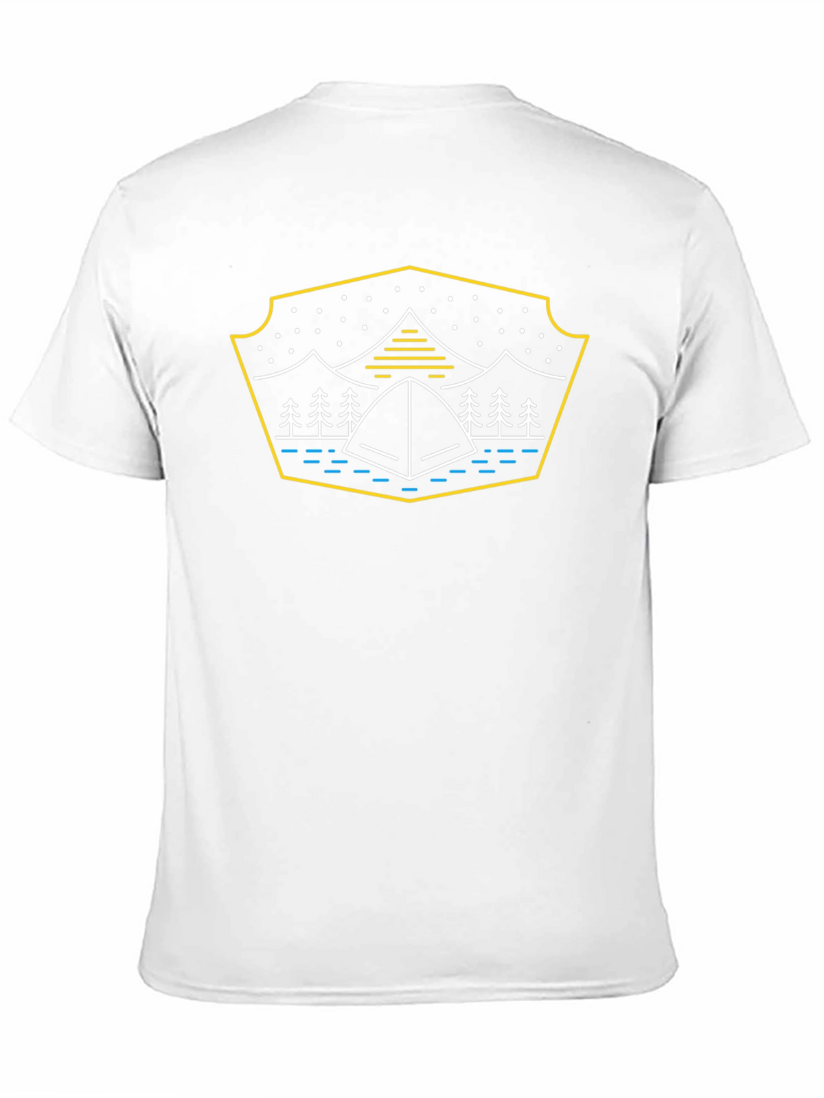 Camping Tent Graphic T-Shirt - Black
