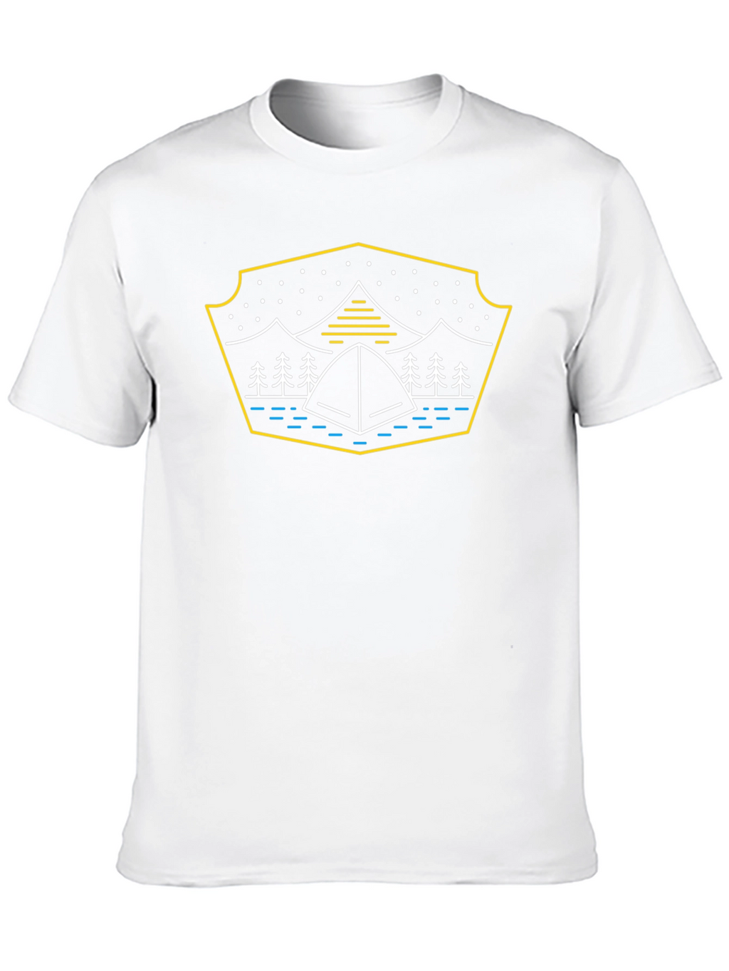 Camping Tent Graphic T-Shirt - Black