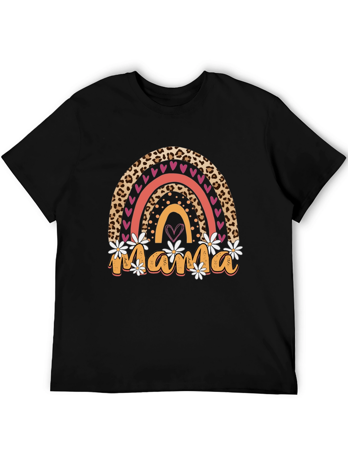 Mama Leopard Rainbow T-Shirt