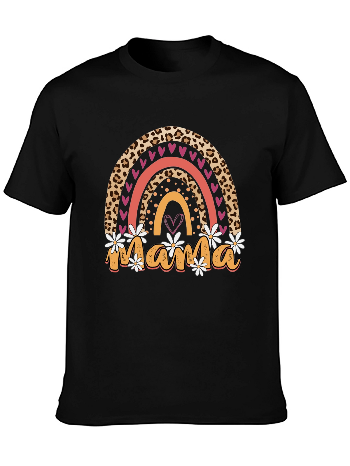 Mama Leopard Rainbow T-Shirt