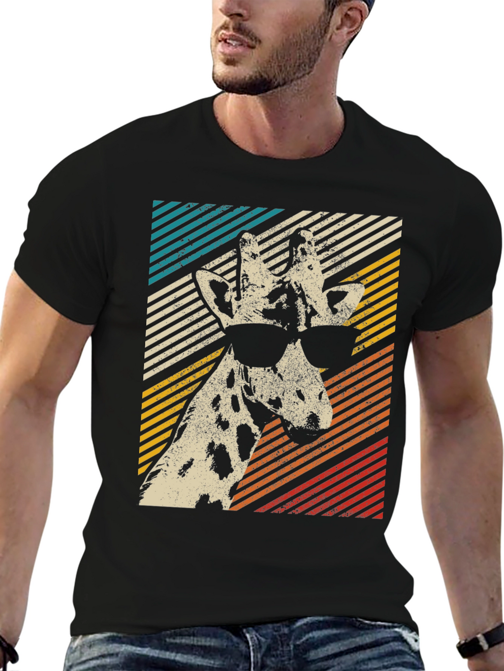 Cool Giraffe Retro T-Shirt