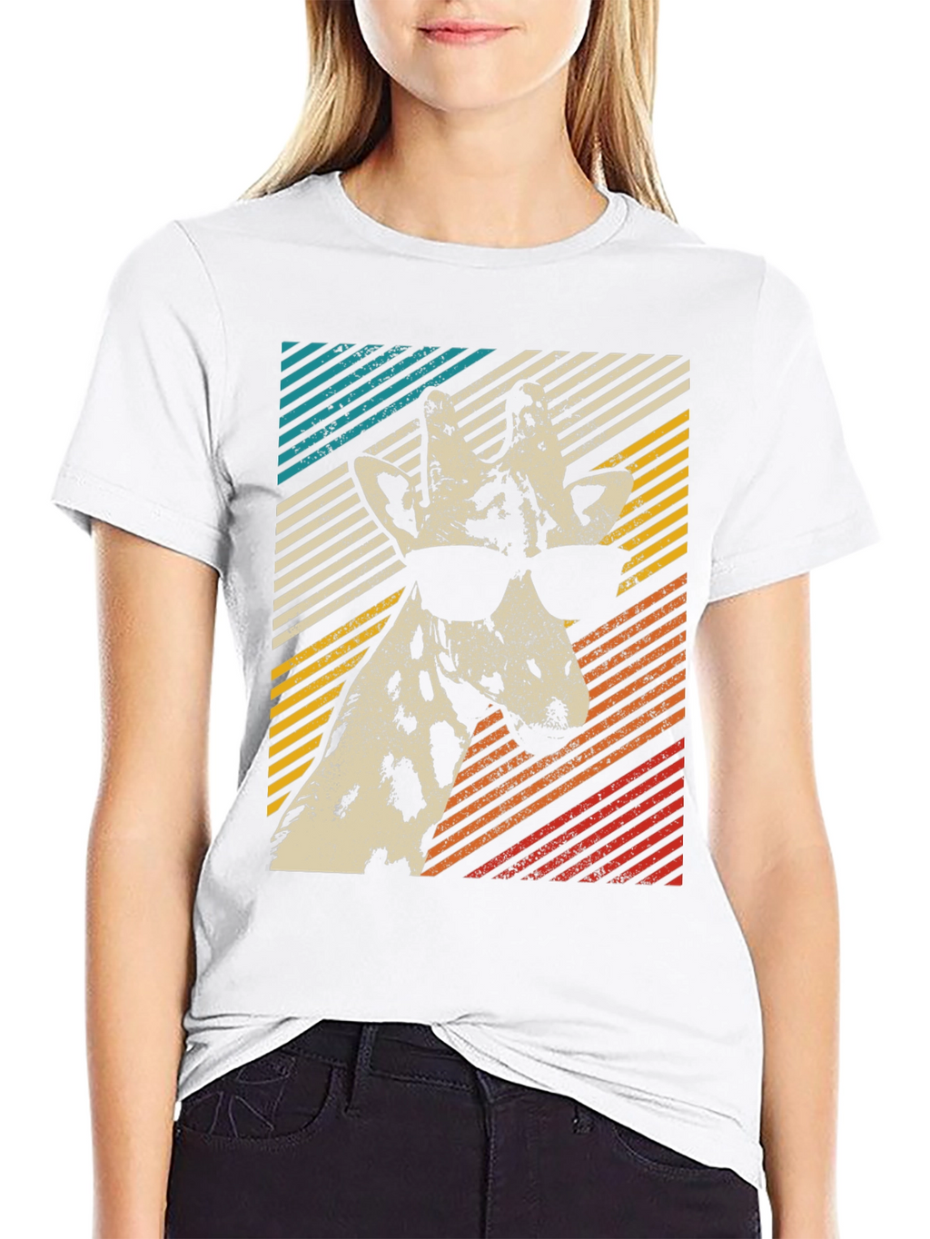 Cool Giraffe Retro T-Shirt