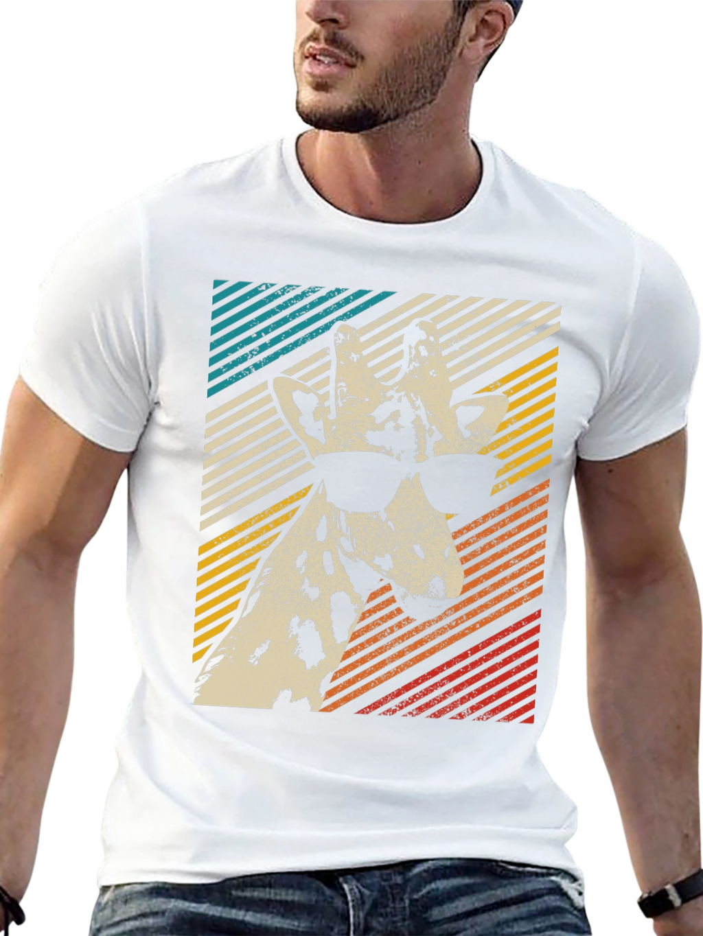 Cool Giraffe Retro T-Shirt