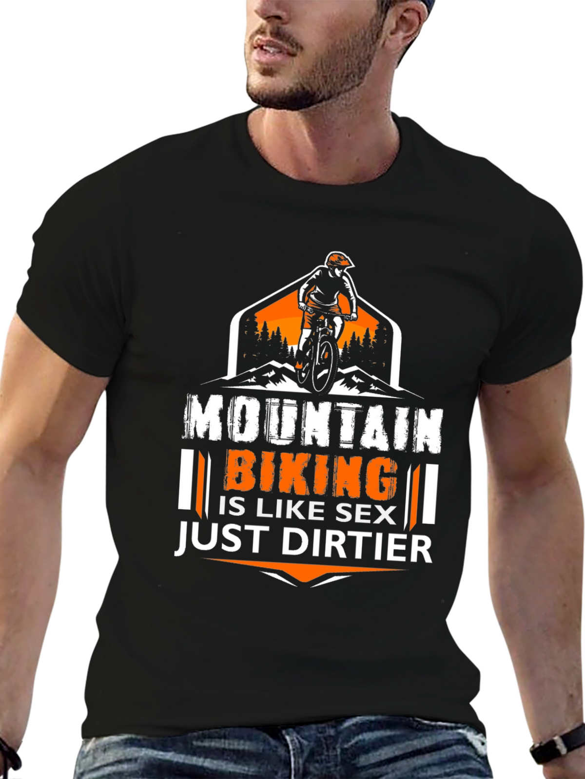 Mountain Biking Graphic Tee - Just Dirtier!
