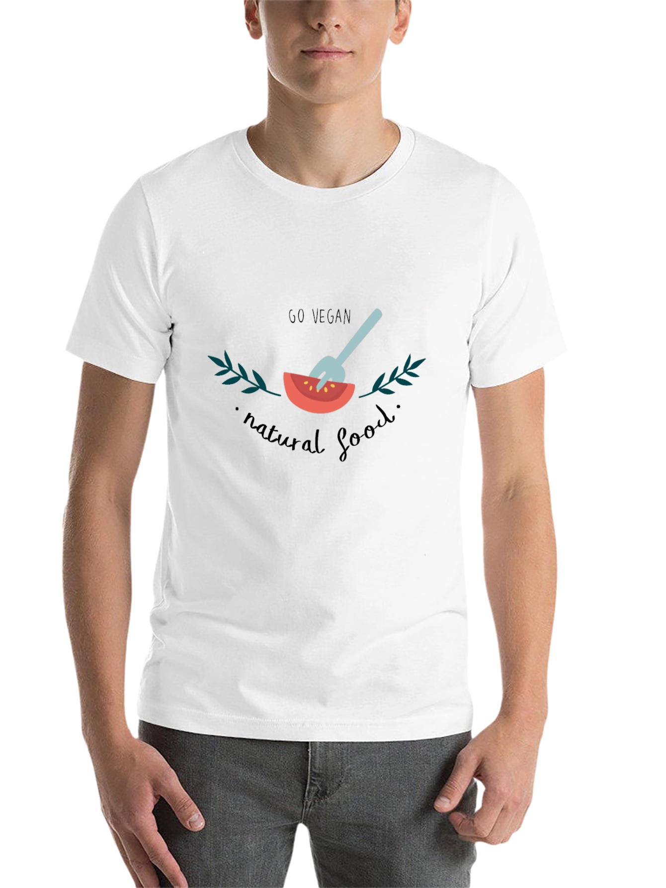 Go Vegan Graphic T-Shirt - Natural Food