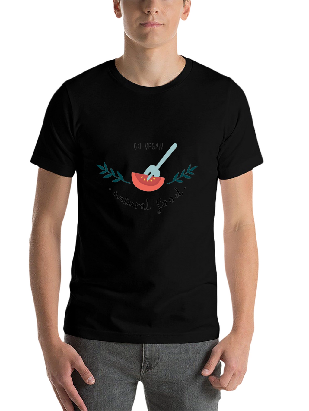 Go Vegan Graphic T-Shirt - Natural Food