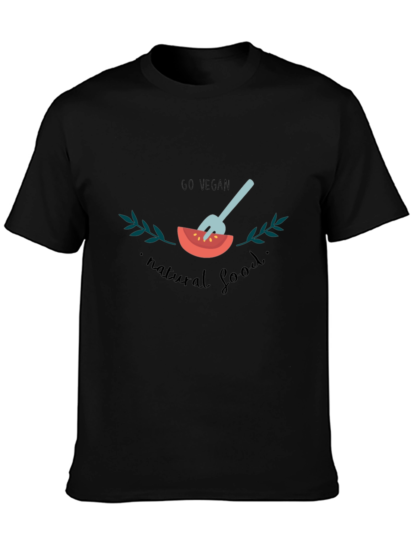 Go Vegan Graphic T-Shirt - Natural Food