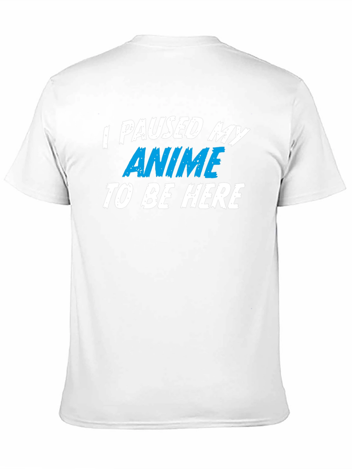 Anime Paused T-Shirt - Black Cotton Tee