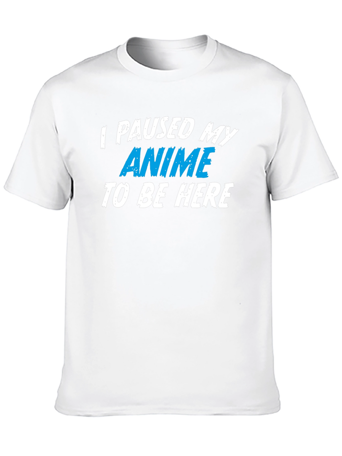 Anime Paused T-Shirt - Black Cotton Tee