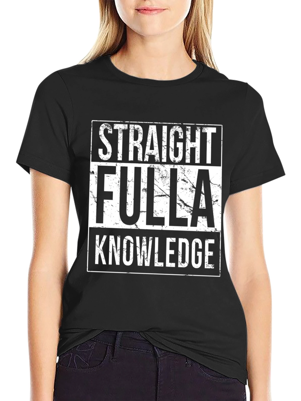 Straight Fulla Knowledge Tee - Graphic Print T-Shirt