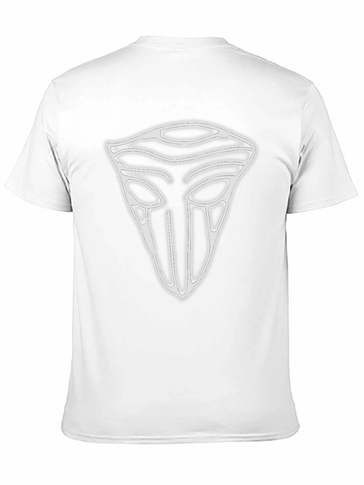 Geometric Mask Graphic T-Shirt - Black