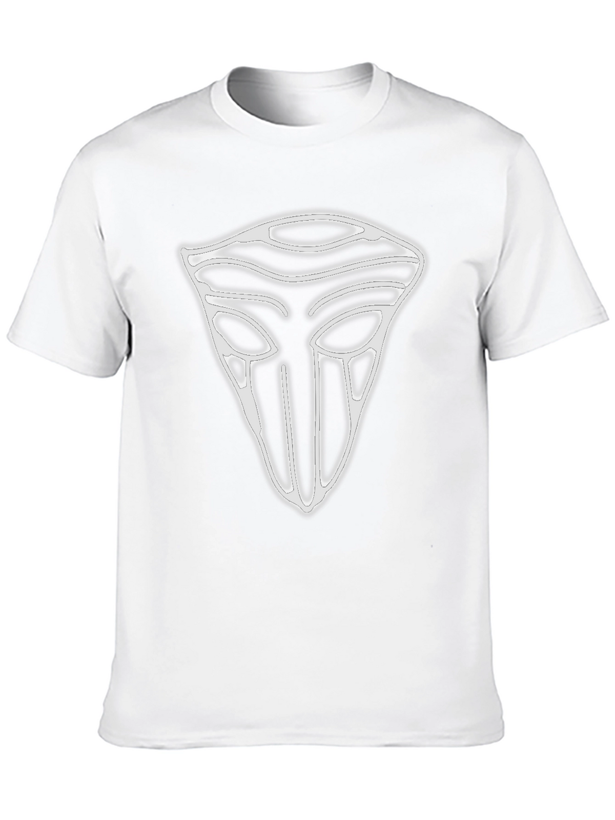 Geometric Mask Graphic T-Shirt - Black
