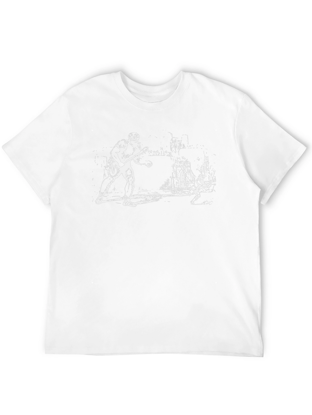 Black Graphic Tee: Chase Scene Design