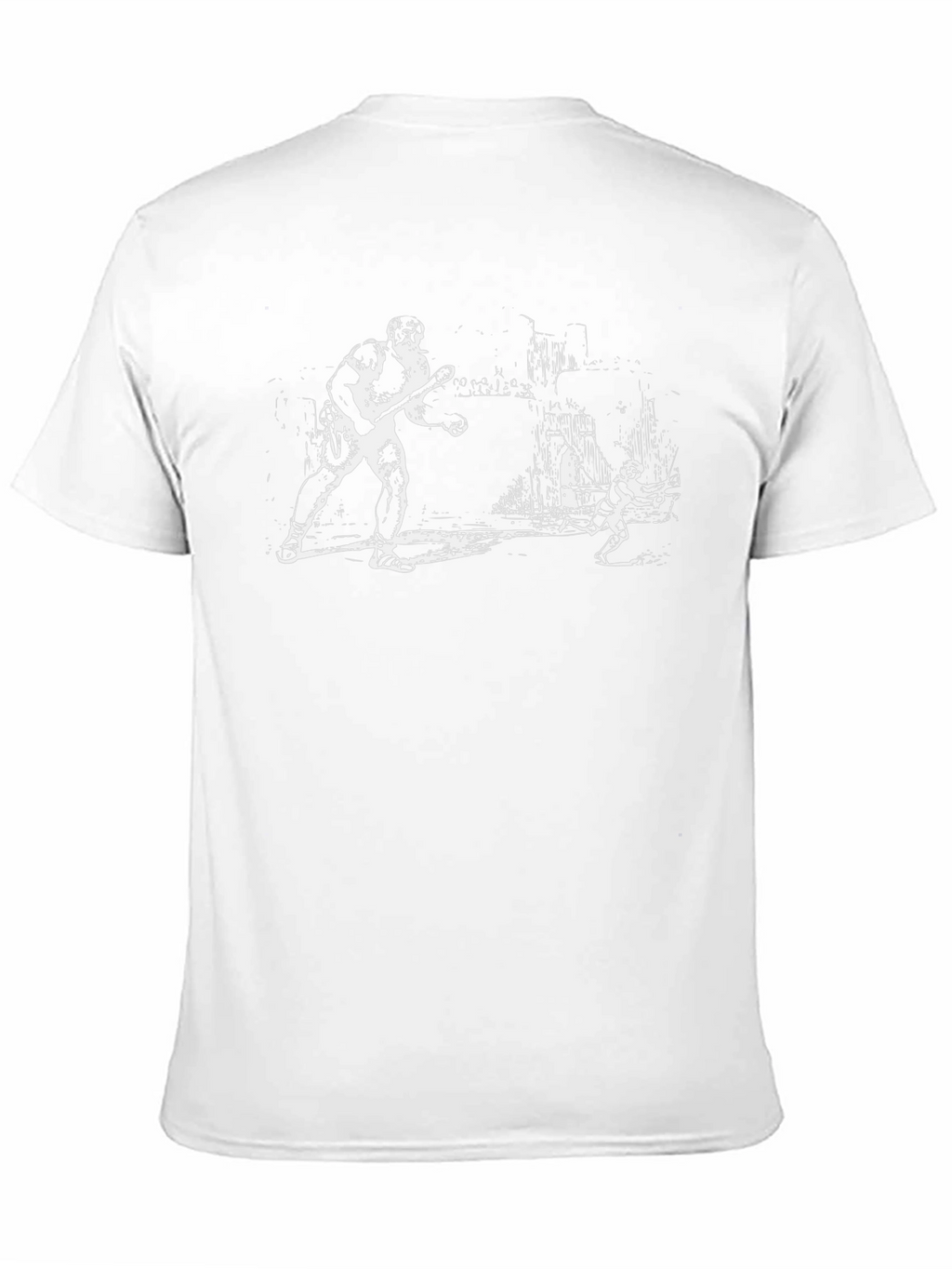 Black Graphic Tee: Chase Scene Design