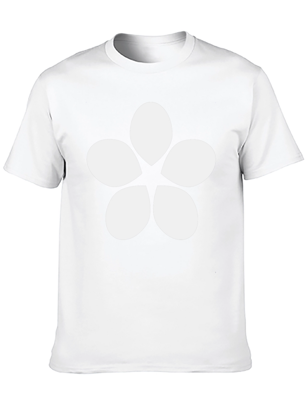 Minimalist Flower Graphic Tee - Black