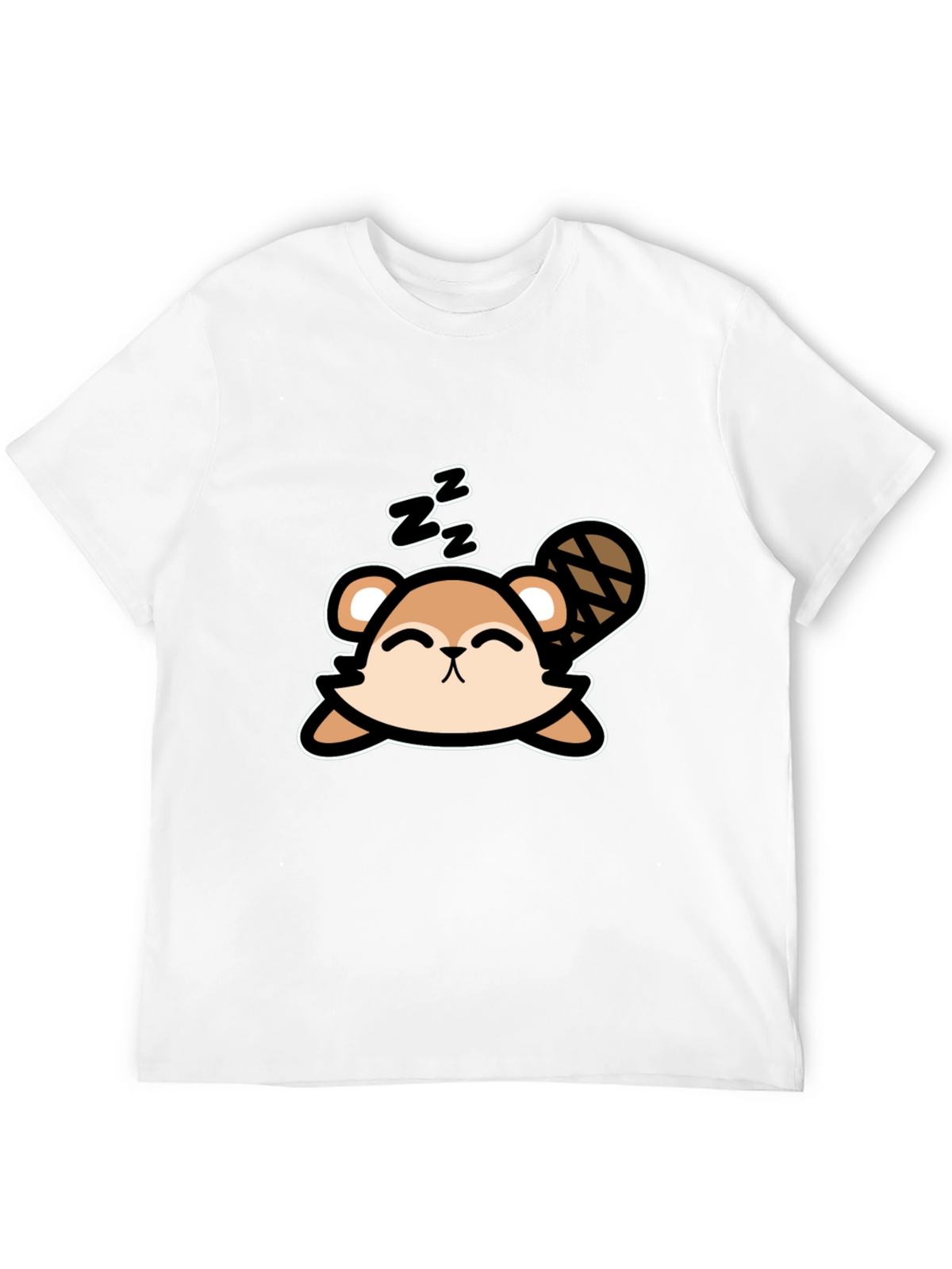 Cute Sleeping Beaver T-Shirt - Soft Cotton Tee