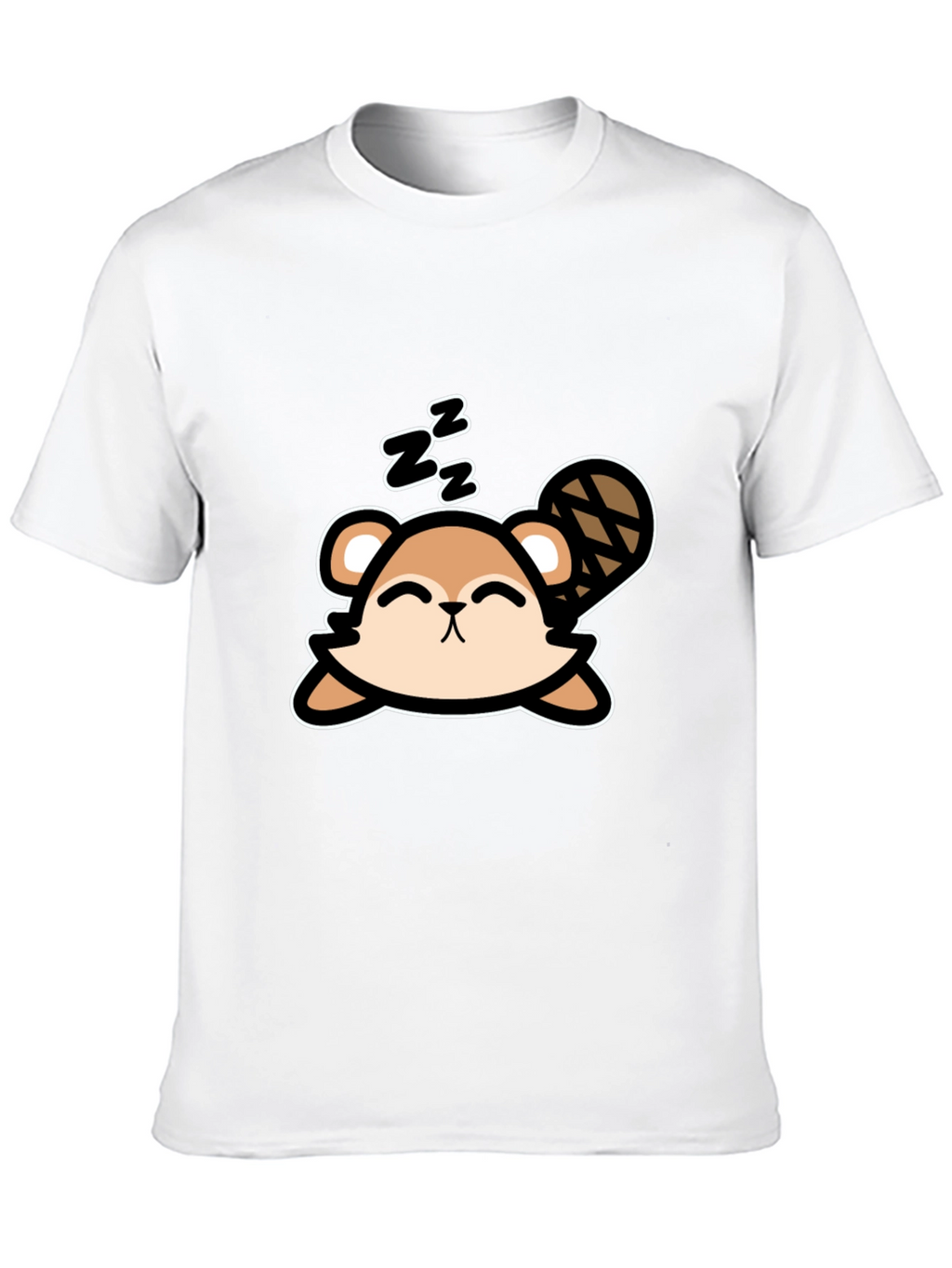 Cute Sleeping Beaver T-Shirt - Soft Cotton Tee