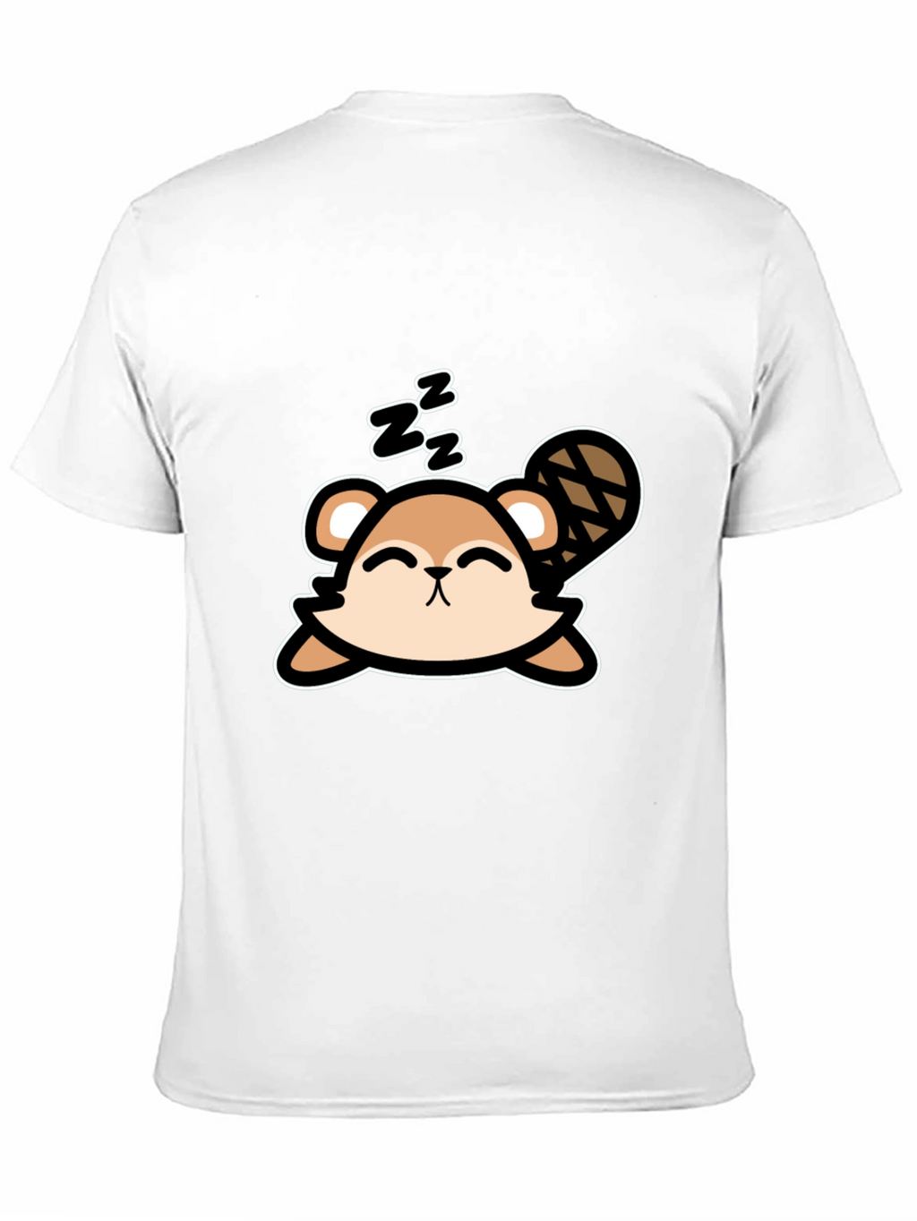 Cute Sleeping Beaver T-Shirt - Soft Cotton Tee