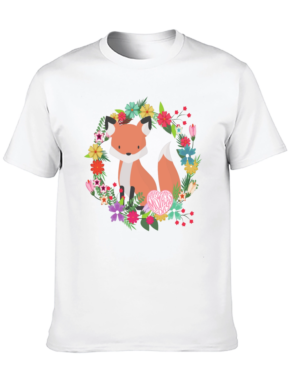Floral Fox Graphic Tee - Mothers Day Gift