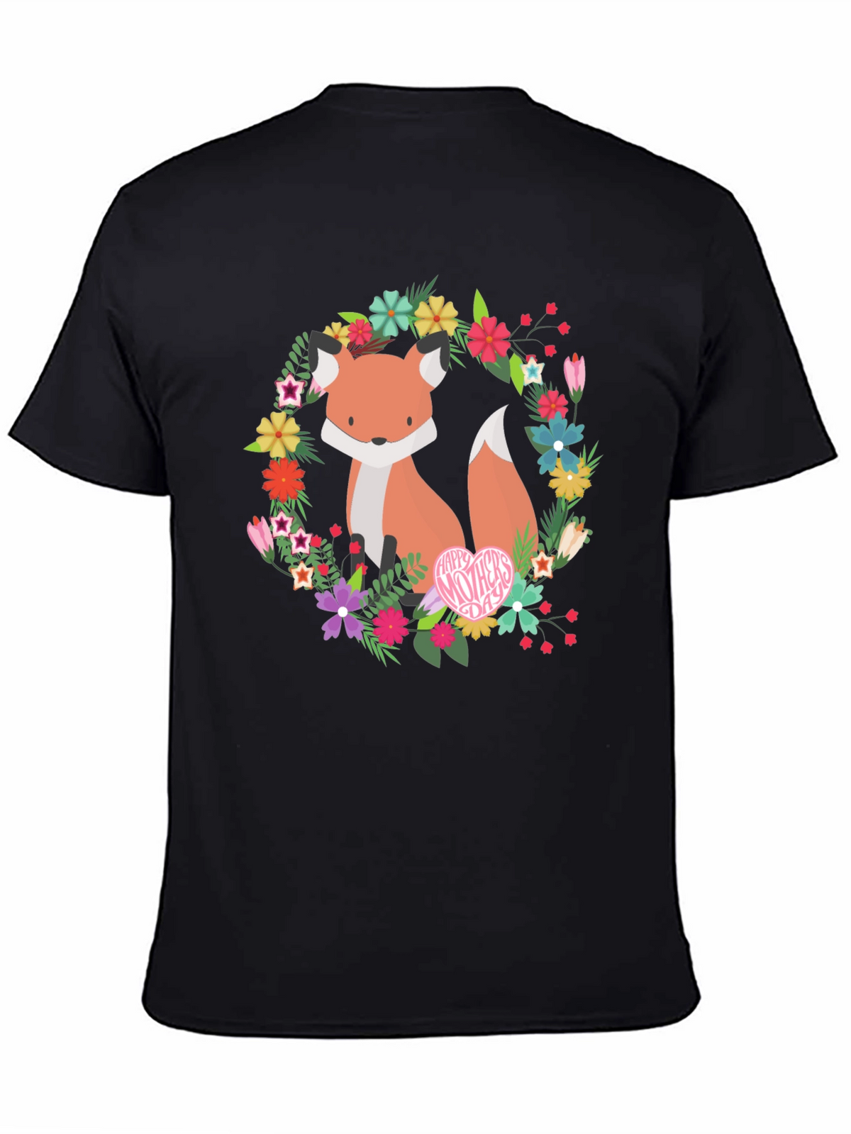 Floral Fox Graphic Tee - Mothers Day Gift