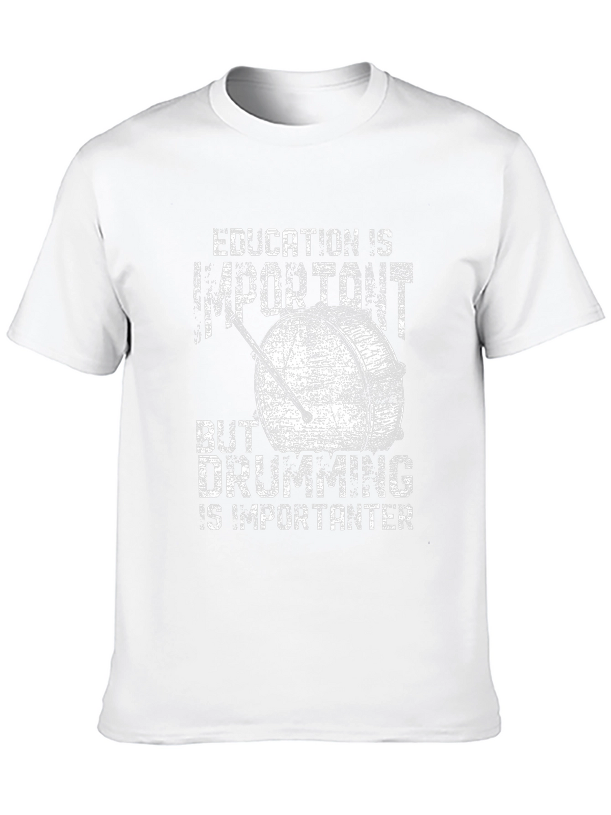 Funny Drummer T-Shirt - Education vs. Drumming