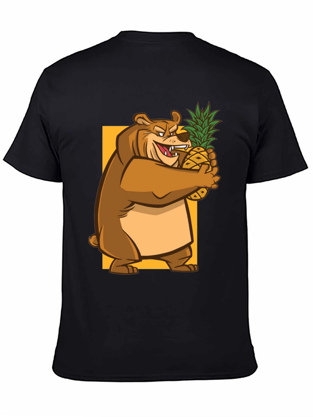 Bear Hugging Pineapple Graphic T-Shirt