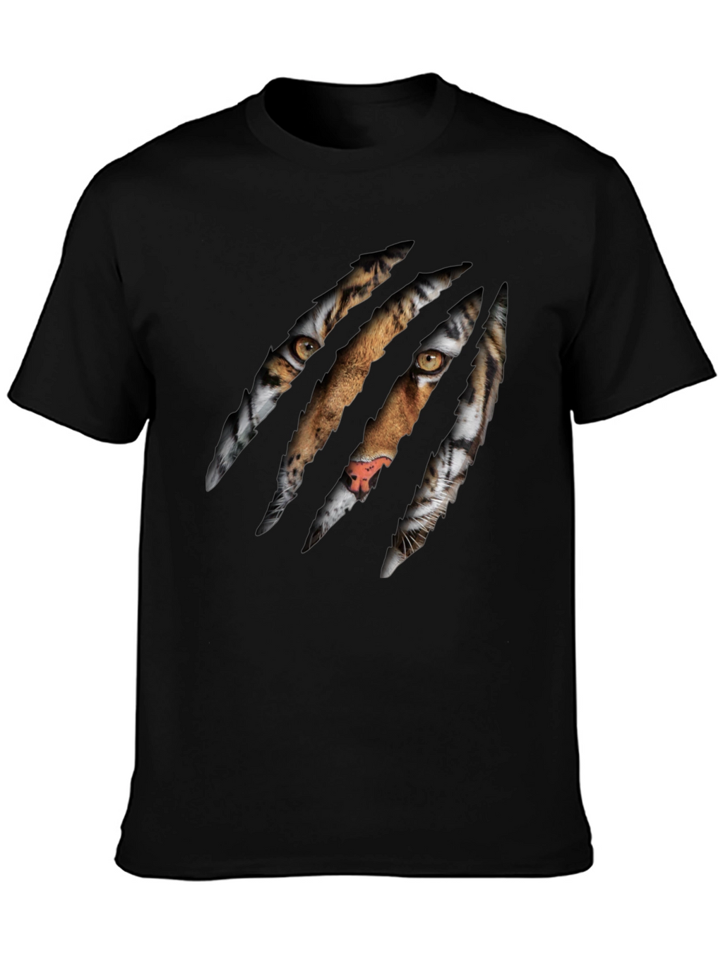 Tiger Claw Graphic Print Black T-Shirt
