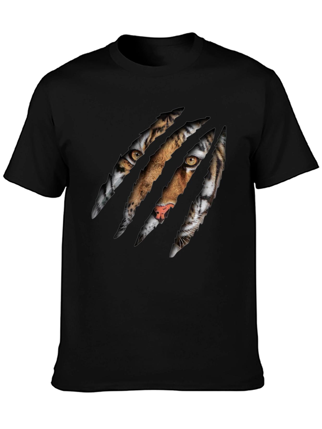 Tiger Claw Graphic Print Black T-Shirt