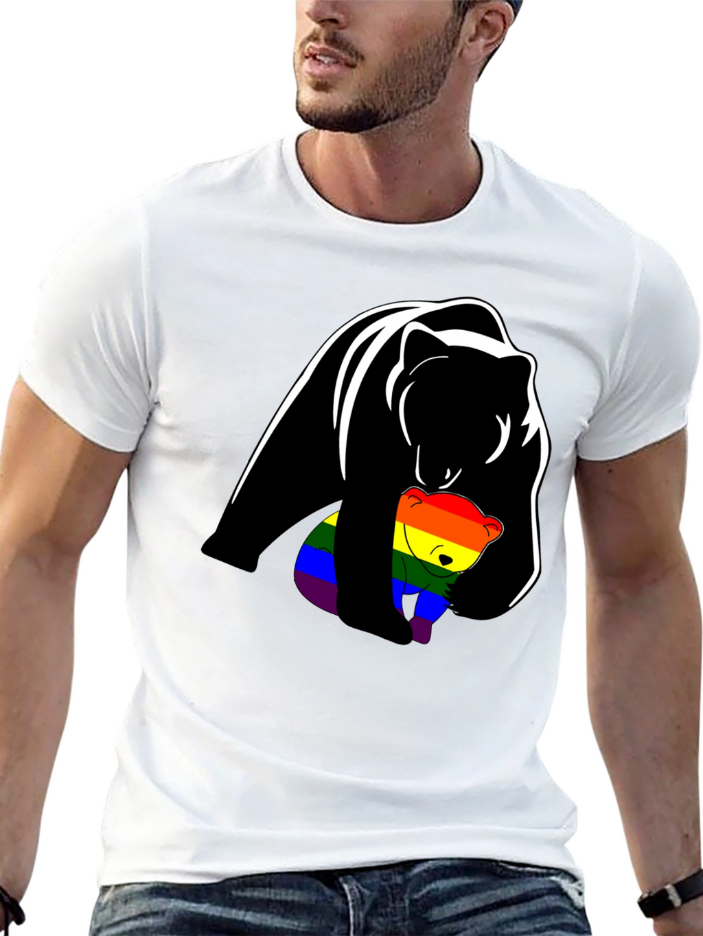 Bear Hug Pride T-Shirt - Soft Cotton Tee