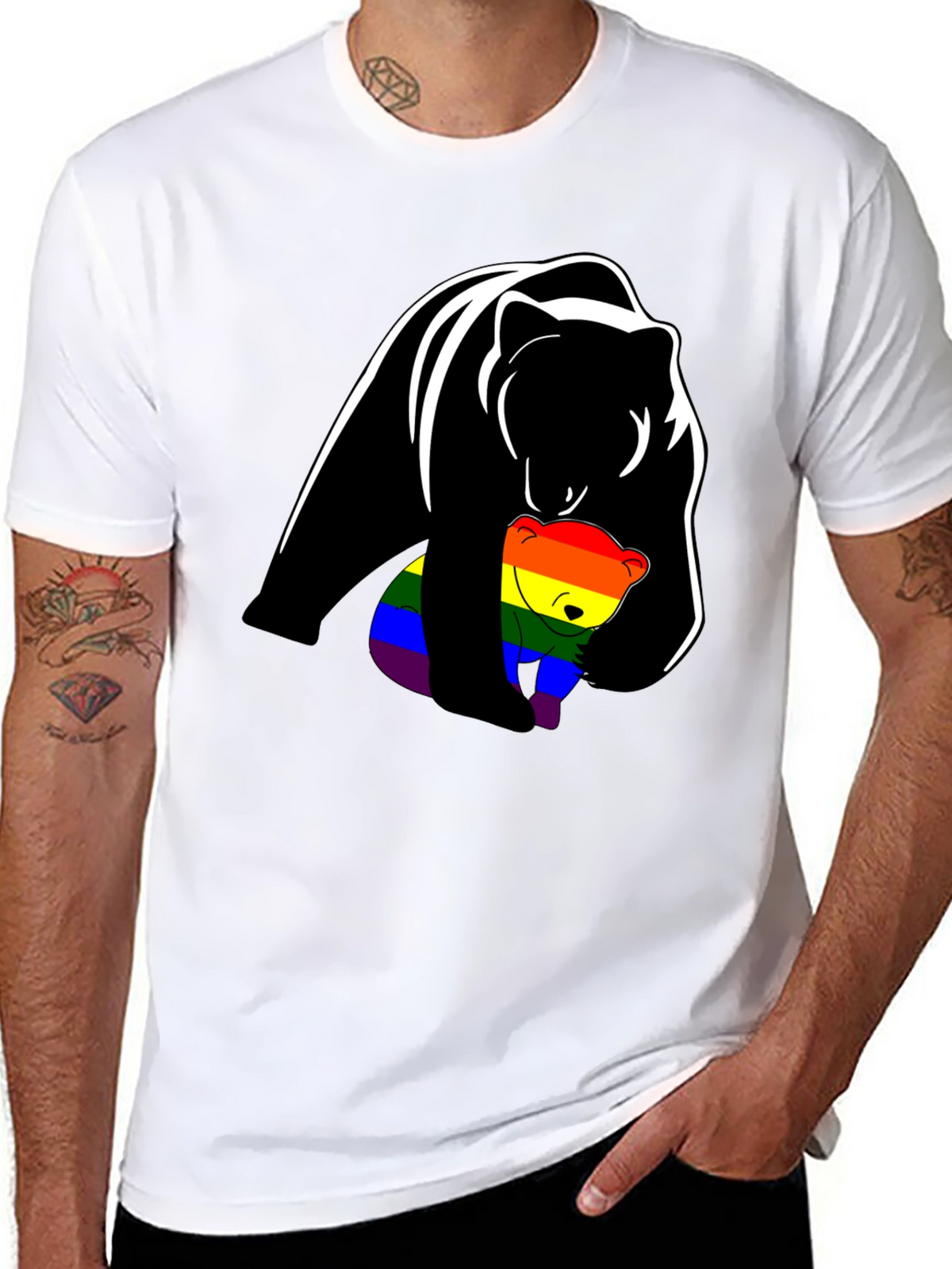 Bear Hug Pride T-Shirt - Soft Cotton Tee