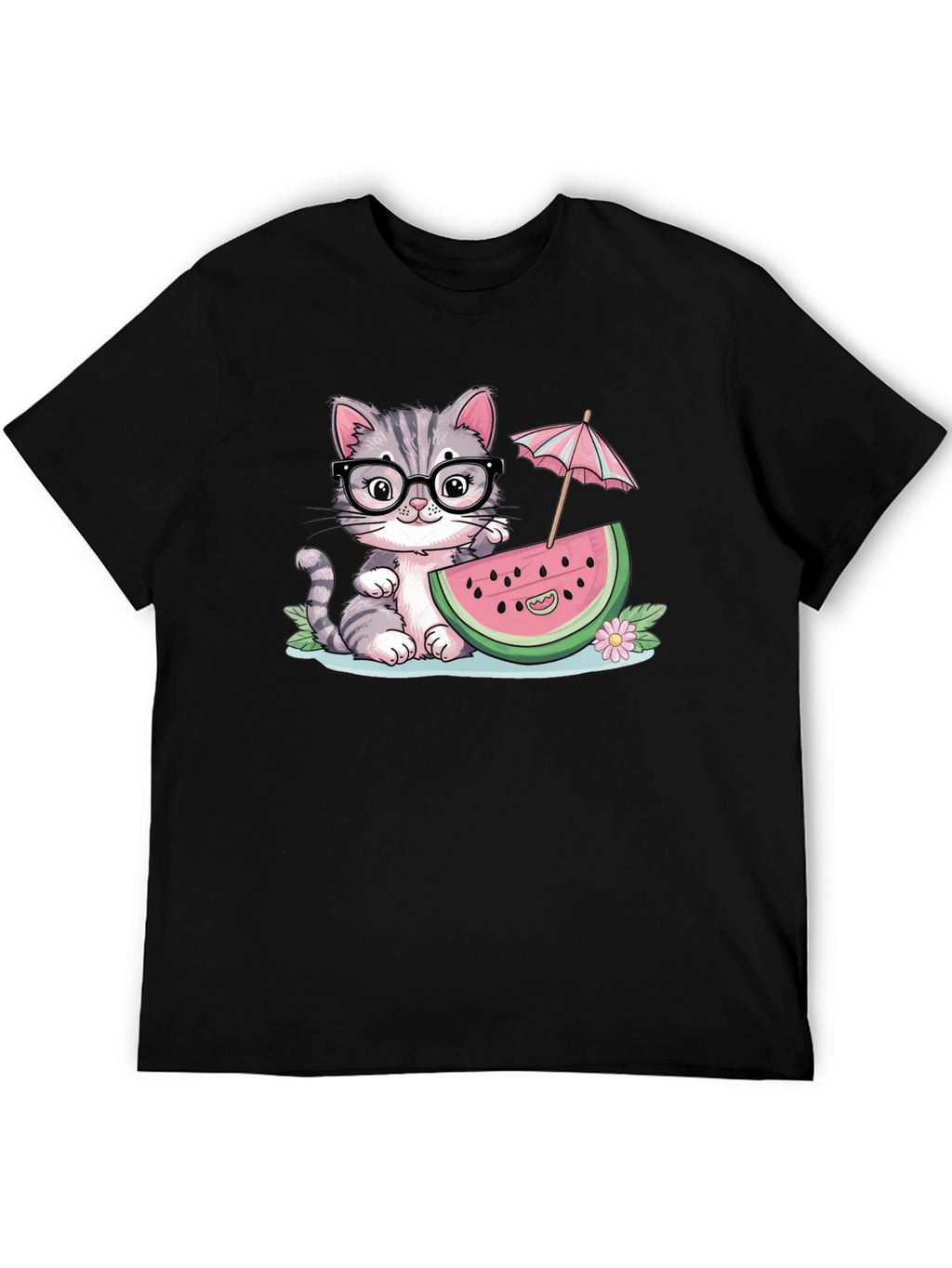 Cute Cat Watermelon T-Shirt