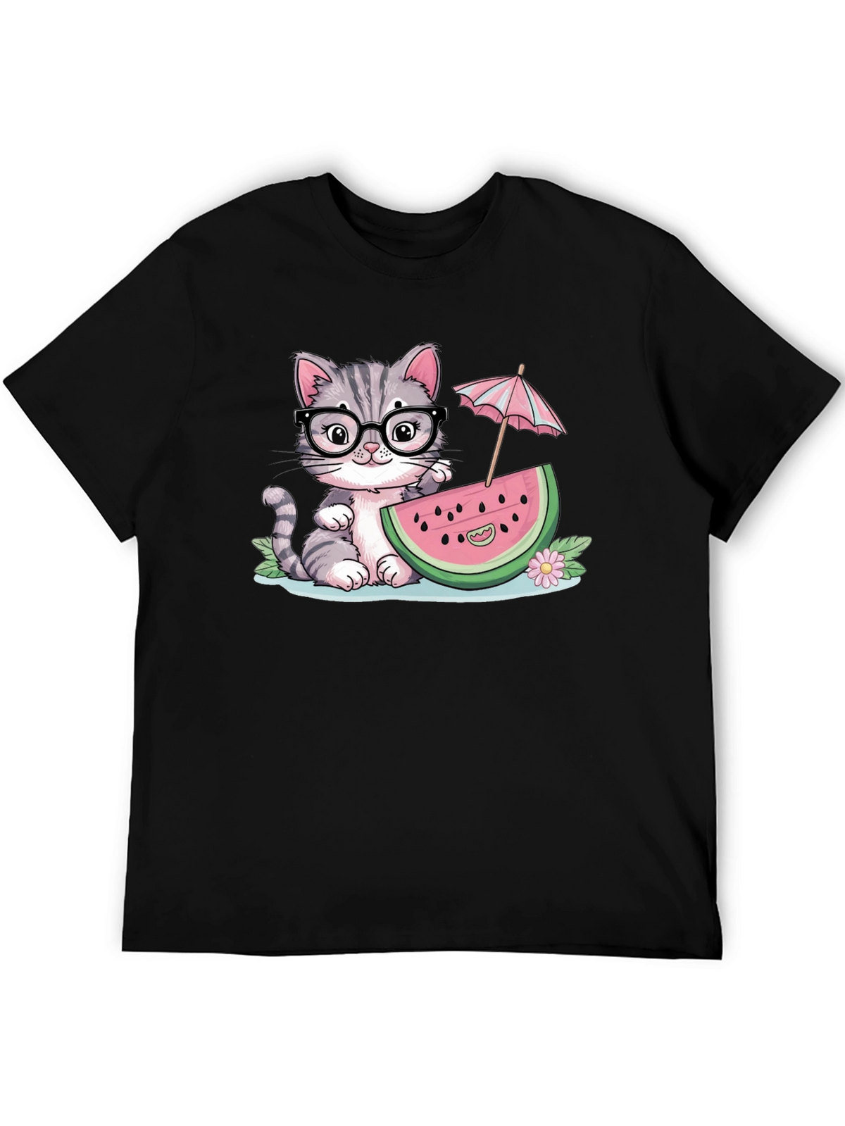 Cute Cat Watermelon T-Shirt