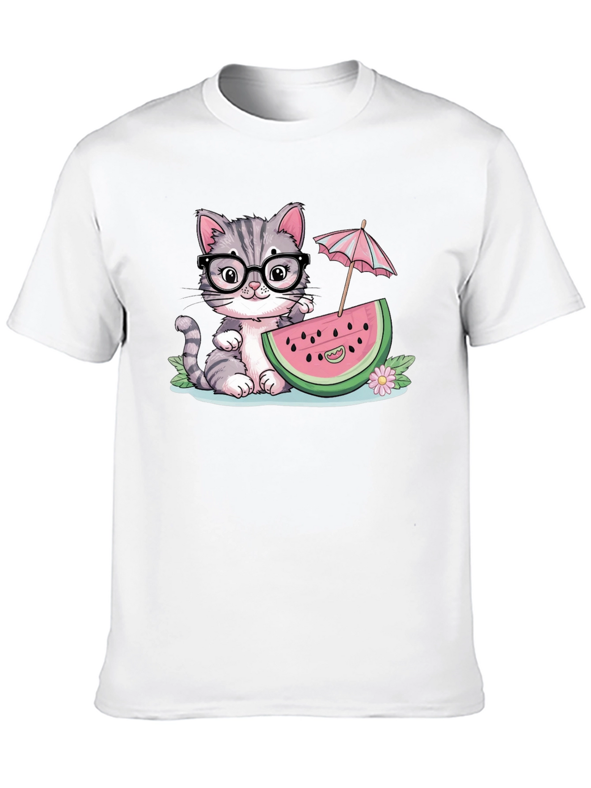 Cute Cat Watermelon T-Shirt