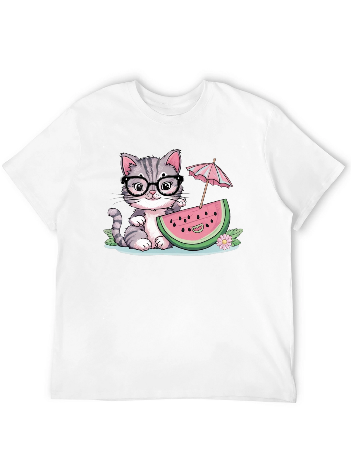 Cute Cat Watermelon T-Shirt