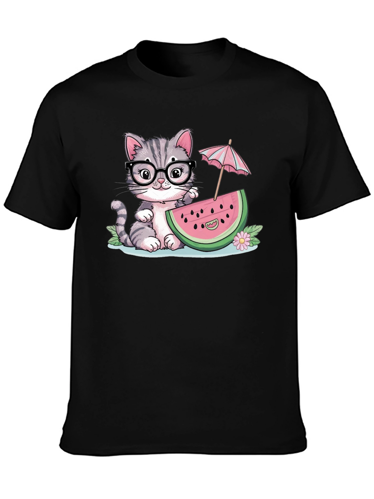 Cute Cat Watermelon T-Shirt