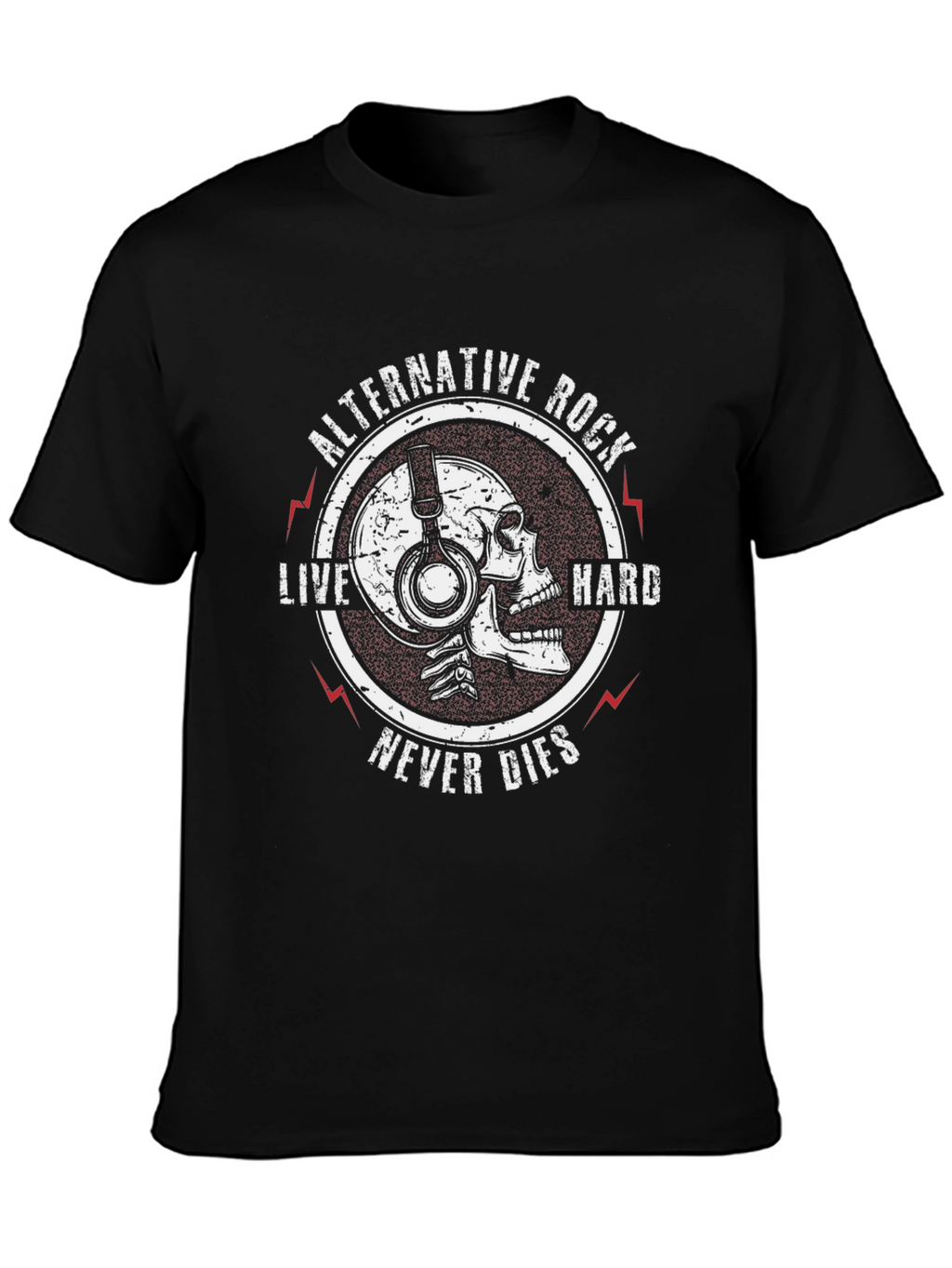Alternative Rock Skull Graphic T-Shirt