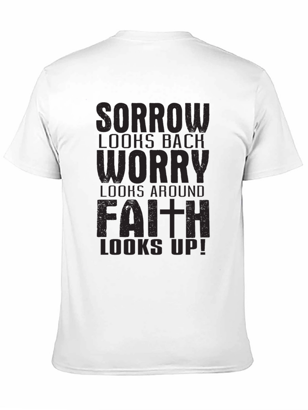 Faith Looks Up Black Graphic Tee