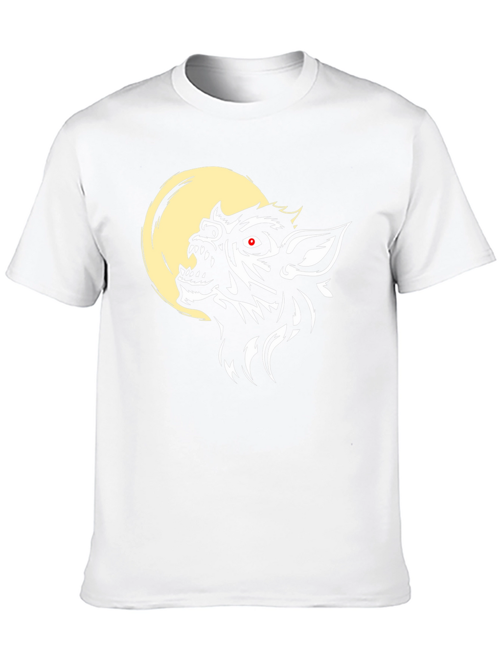 Werewolf Moon Graphic Tee - Black Cotton Blend